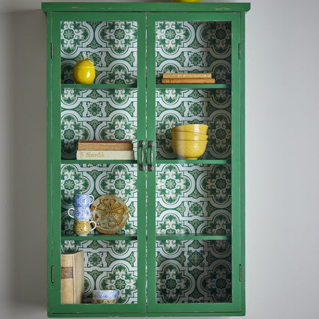 Hazem Floral Wooden Cabinet - Green