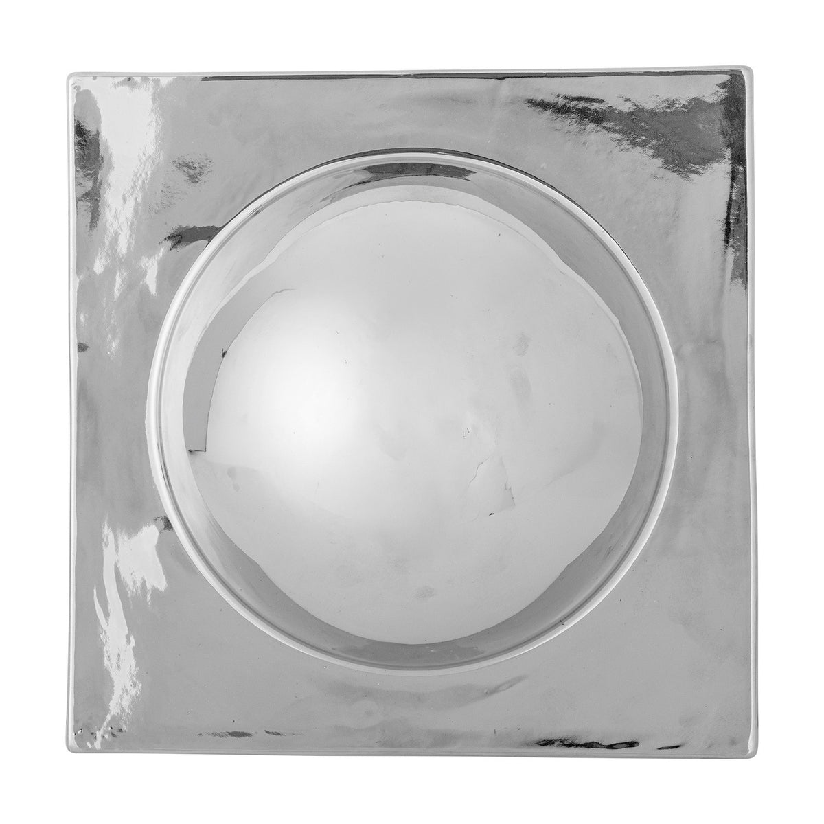 Cesta Square Stoneware Wall Decor - Silver