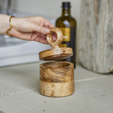Nonnie Wooden Storage Jar with Lid 250ml - Brown