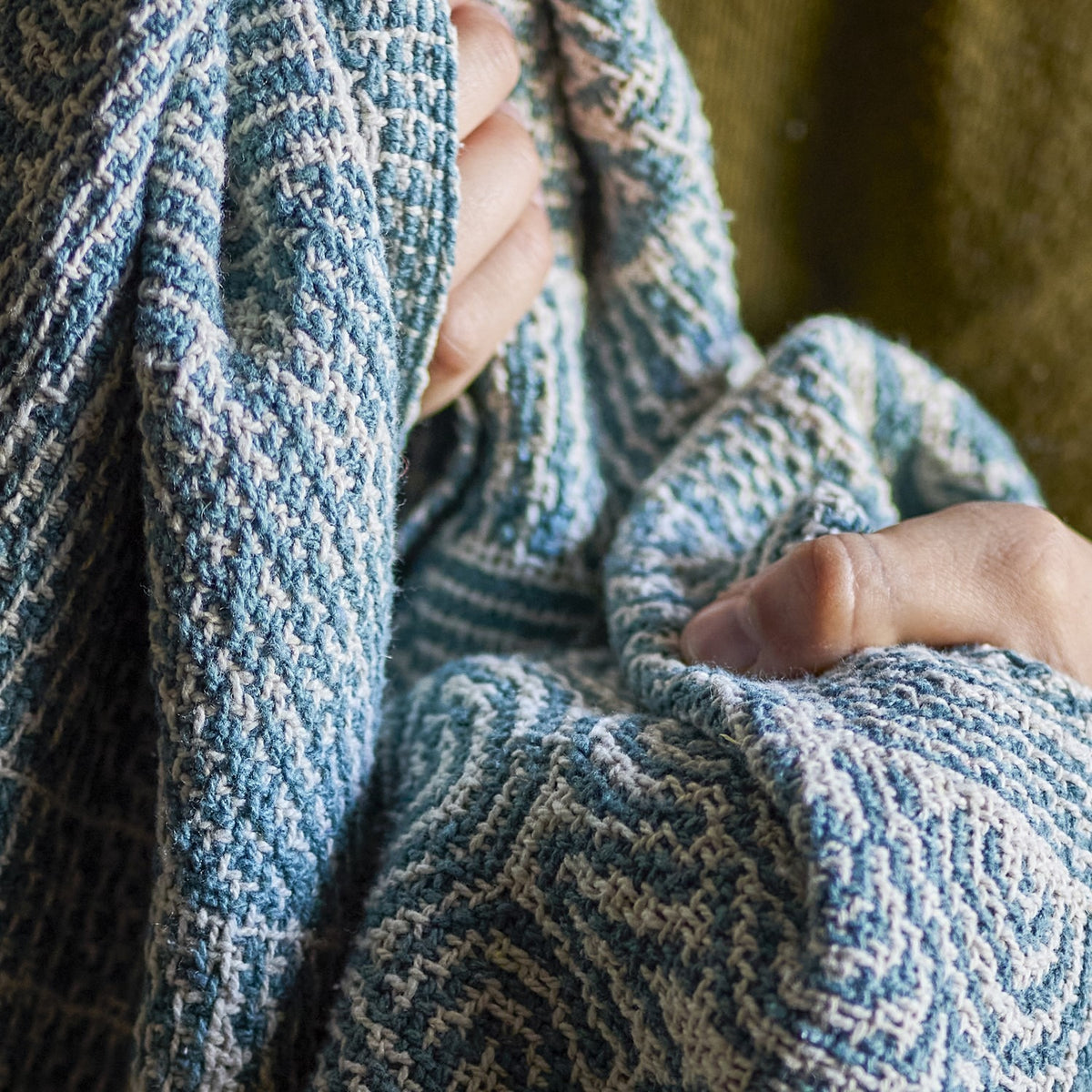 Bresso Cotton Throw - Blue