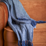 Herringbone Throw - Blue
