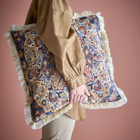 Asu Floral Cushion - Brown