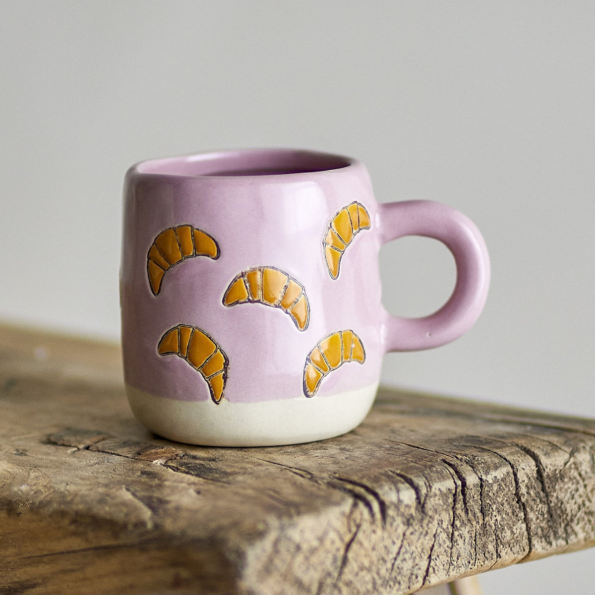 Millie Croissant Stoneware Cup 110ml - Pink