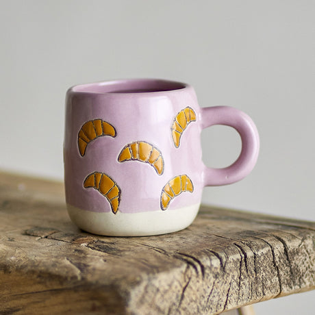 Millie Croissant Stoneware Cup 110ml - Pink