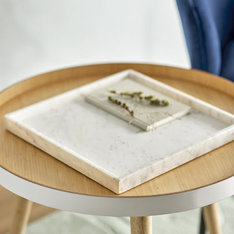 Majsa Marble Tray 35x35cm - White