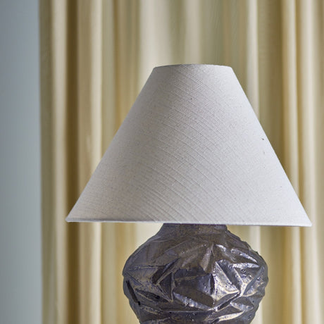 Carolla Stoneware Table Lamp with Linen Shade - Brown