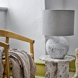 Isedora Stoneware Table Lamp with Linen Shade - Grey
