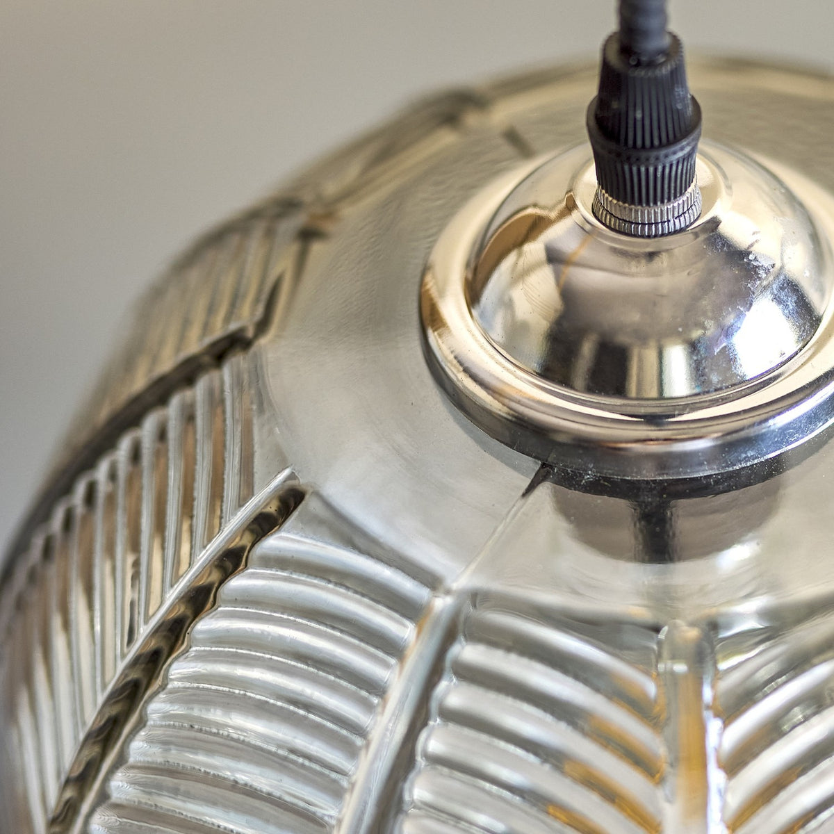 Adar Glass Pendant Light - Grey