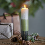 Dip Dye Christmas Candle - Green