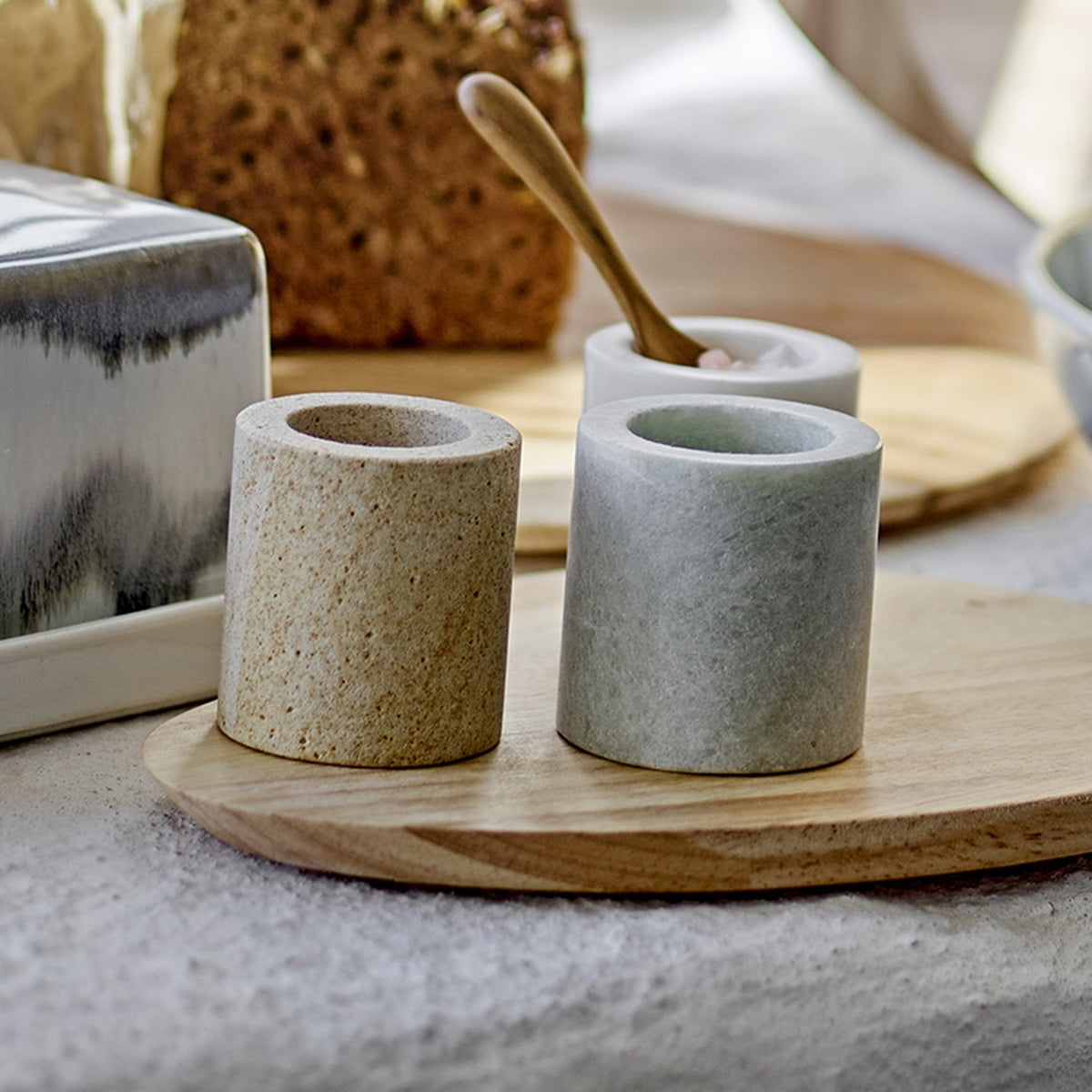 Kokui Marble Storage Jars Set of 3 - Multi
