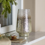 Lucina Glass Christmas Tealight Holder - Silver