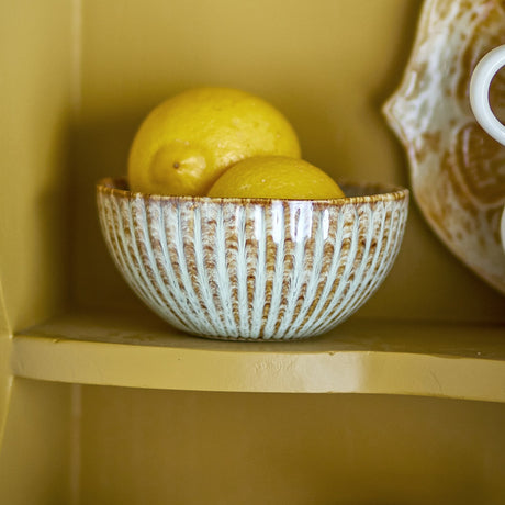 Fleur Stoneware Bowl 11cm - Green