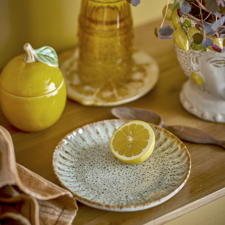 Fleur Stoneware Plate - Cream