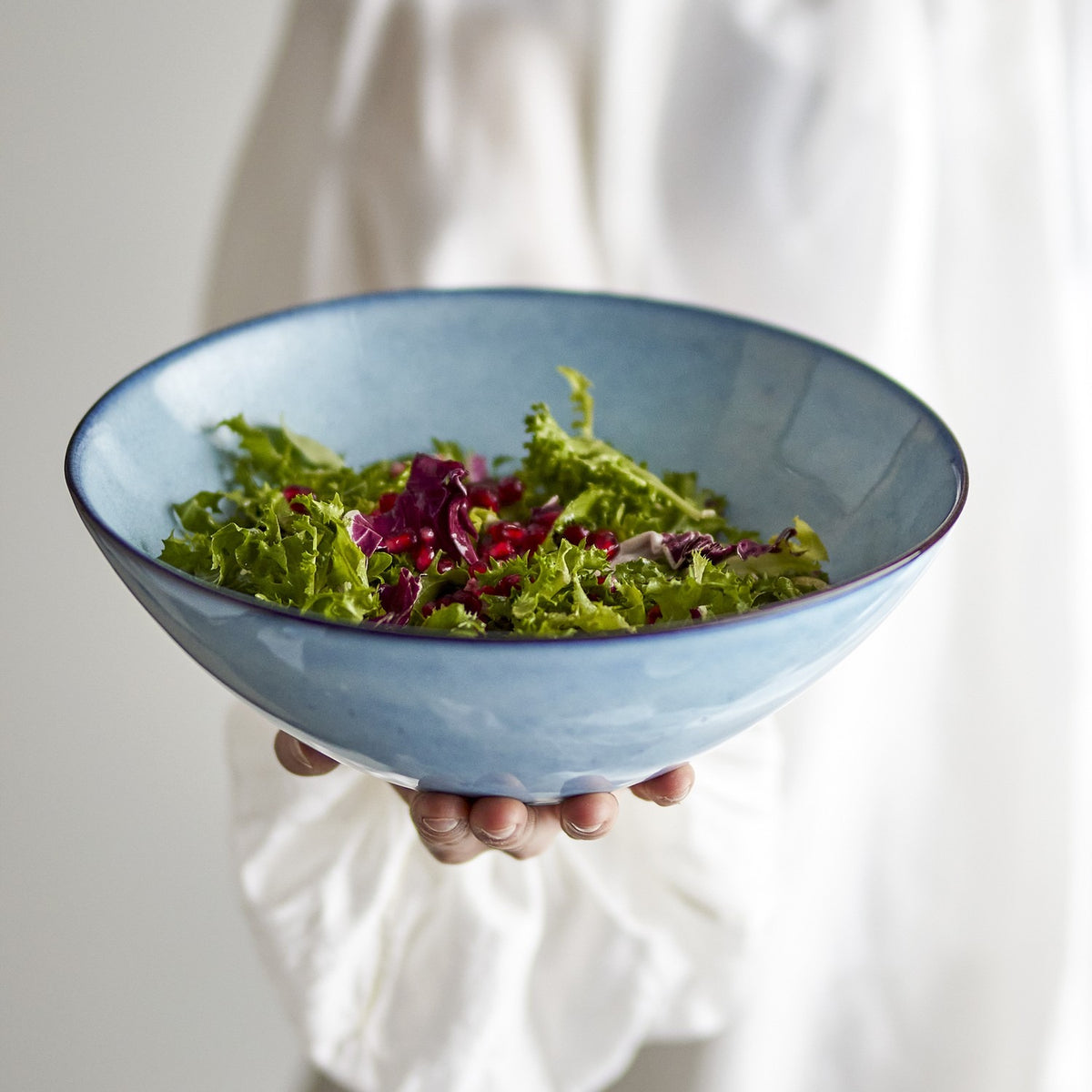 Sandrine Speckled Stoneware Bowl 26.5cm - Blue