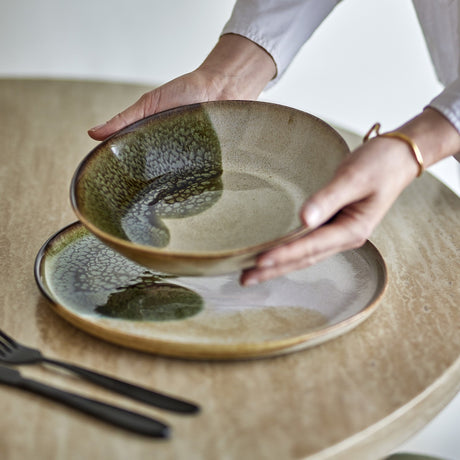 Jules Stoneware Deep Plate - Green