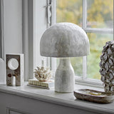 Adria Mother of Pearl Table Lamp with Bamboo Shade - Pearl