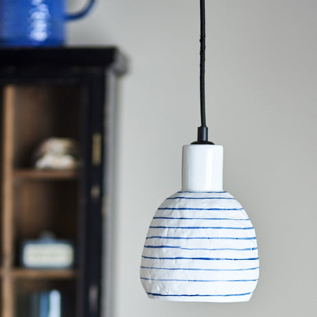 Elga Stoneware Pendant Light - White