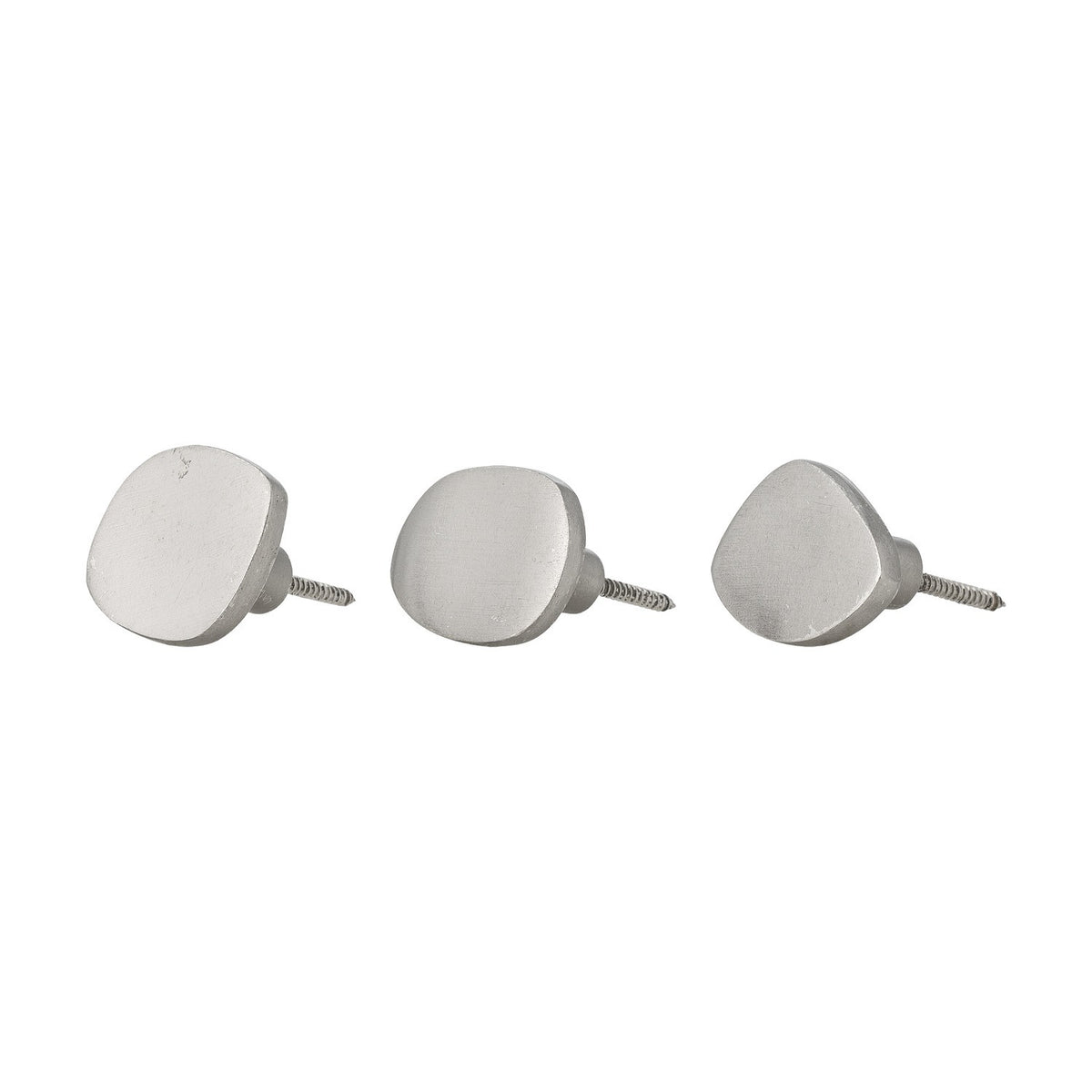 Ferri Aluminium Wall Hooks Set of 3 - Silver