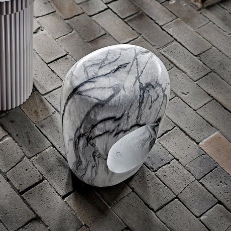 Bard Stoneware Side Table - White