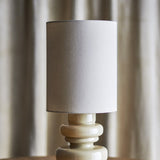 Fabiola Glass Table Lamp with Linen Shade - Beige