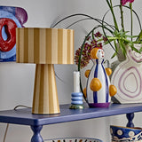 Emmie Striped Linen Table Lamp - Yellow