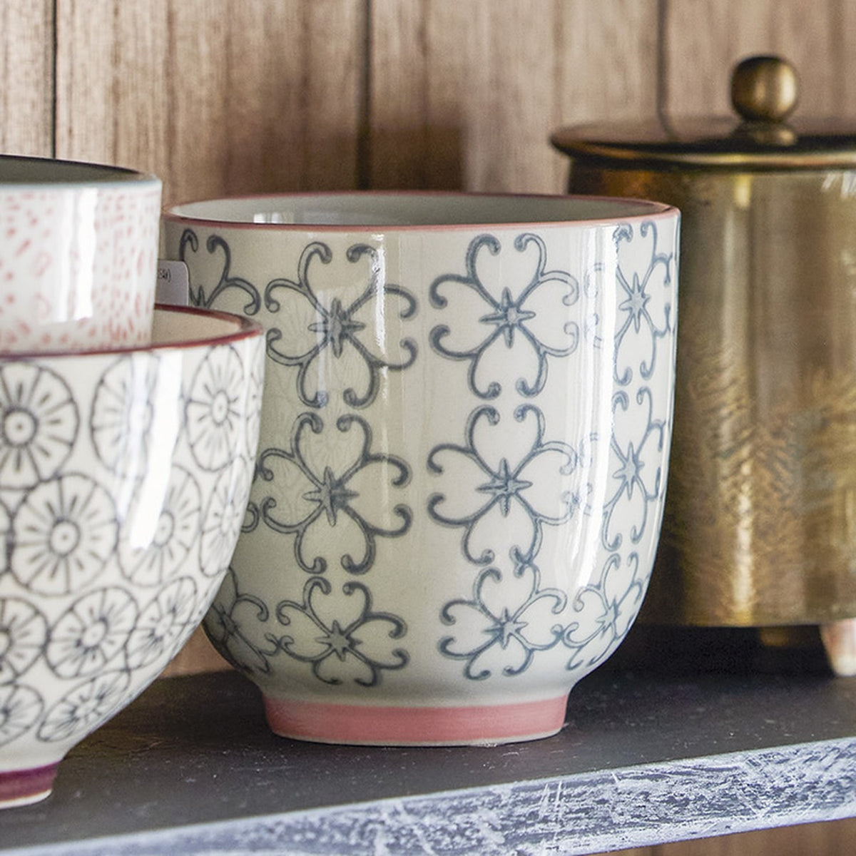 Cécile Stoneware Cups 150ml Set of 3 - Multi