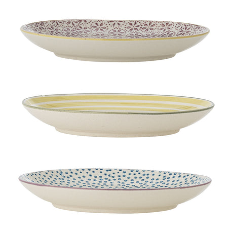 Patrizia Stoneware Plates Set of 3 - Multi