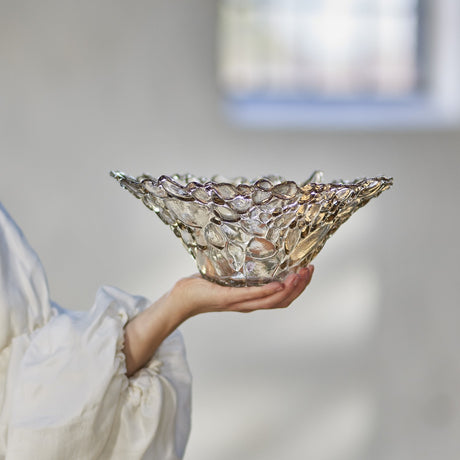 Tinki Glass Bowl 30cm - Brown