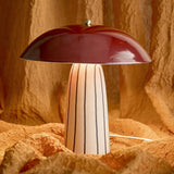 Arvid Mushroom Stoneware Table Lamp - Multi