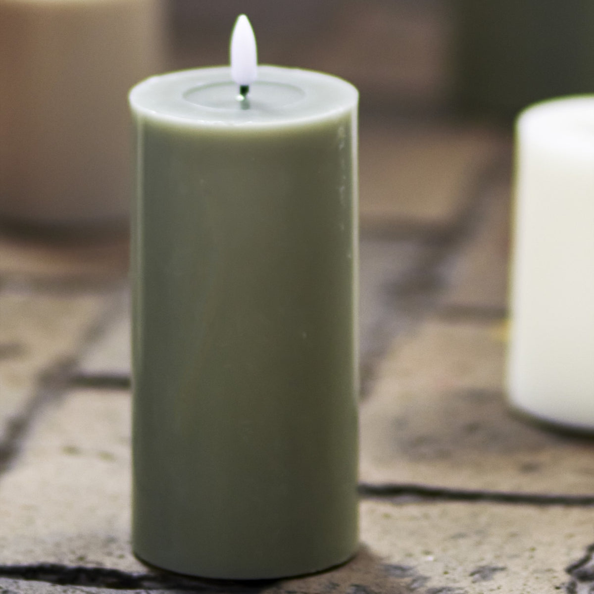 Ponza LED Candle 15cm - Green