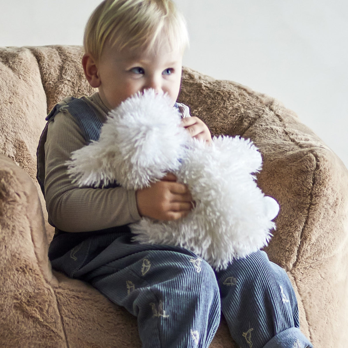 Tito Striped Soft Toy - White