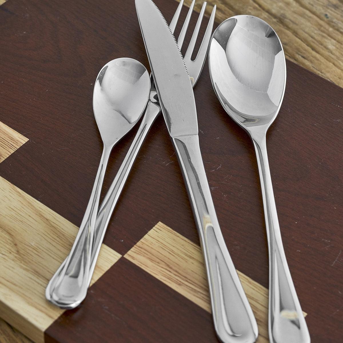 Elvera Stainless Steel Cutlery Set of 16 - Silver