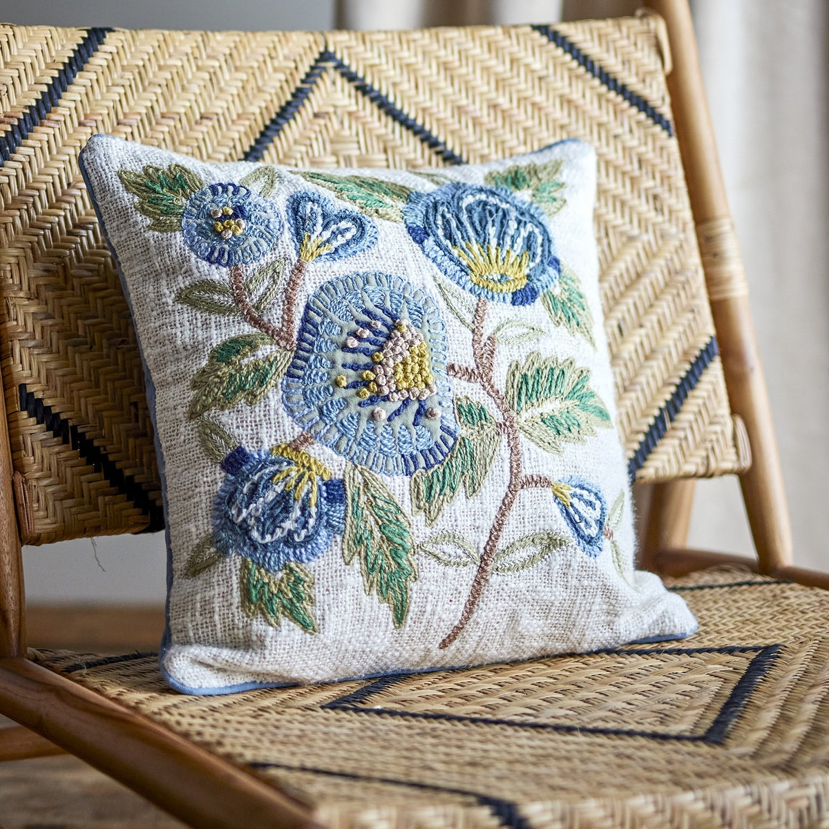 Hanna Floral Cotton Cushion - Multi