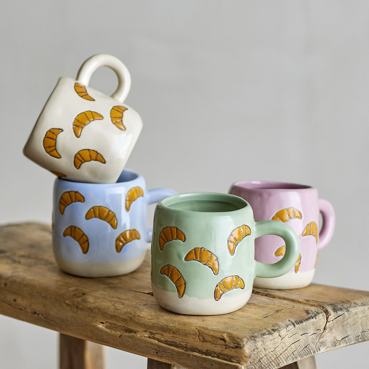 Millie Stoneware Cups 110ml Set of 4 - Multi