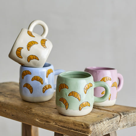 Millie Stoneware Cups 110ml Set of 4 - Multi