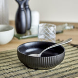Neri Stoneware Bowl 17cm - Black