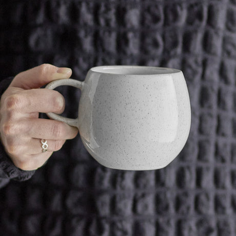 Addison Speckled Stoneware Mug 500ml - White