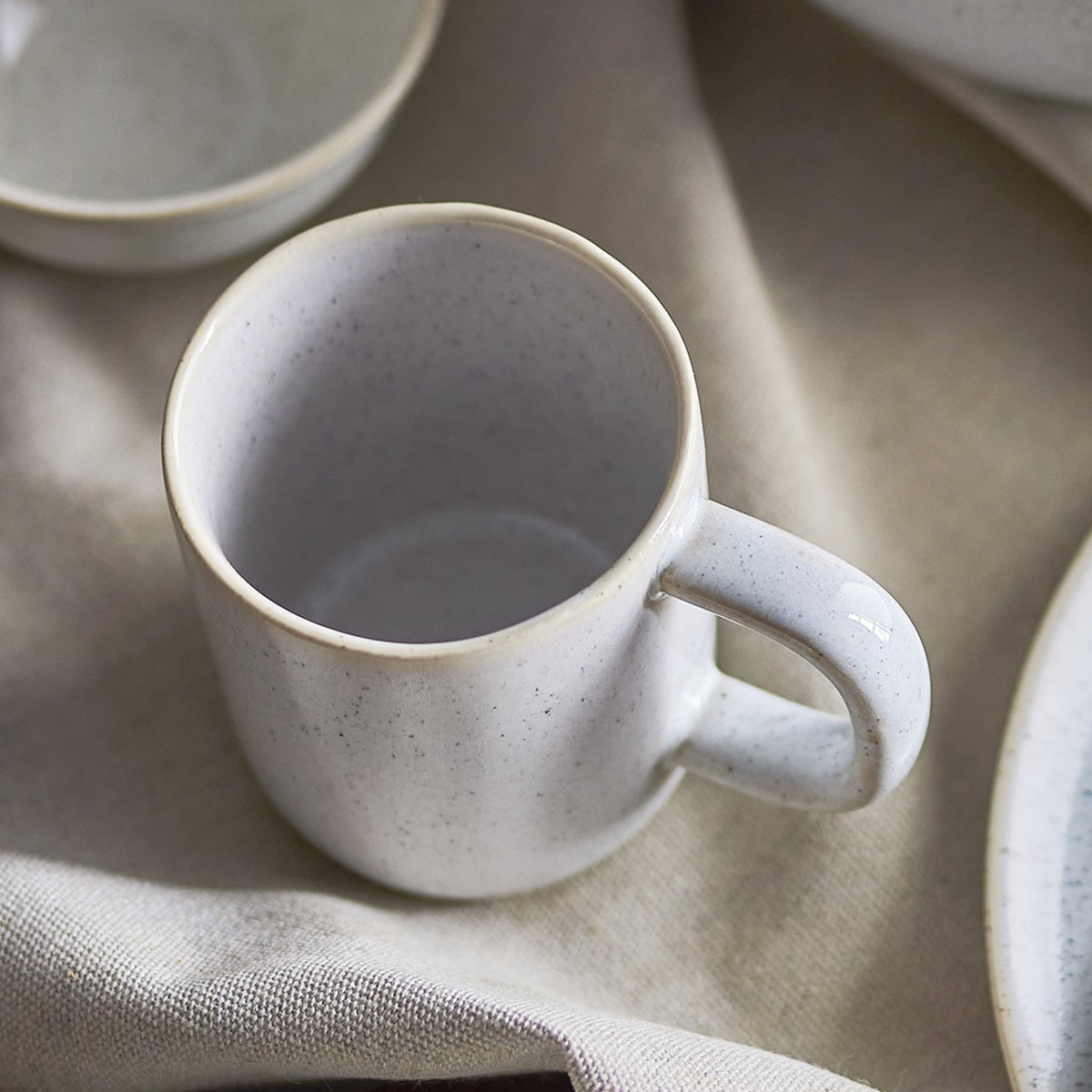 Addison Speckled Stoneware Cup 250ml - White