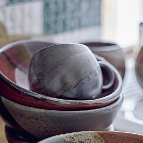 Paula Stoneware Cup 275ml - Dark Brown