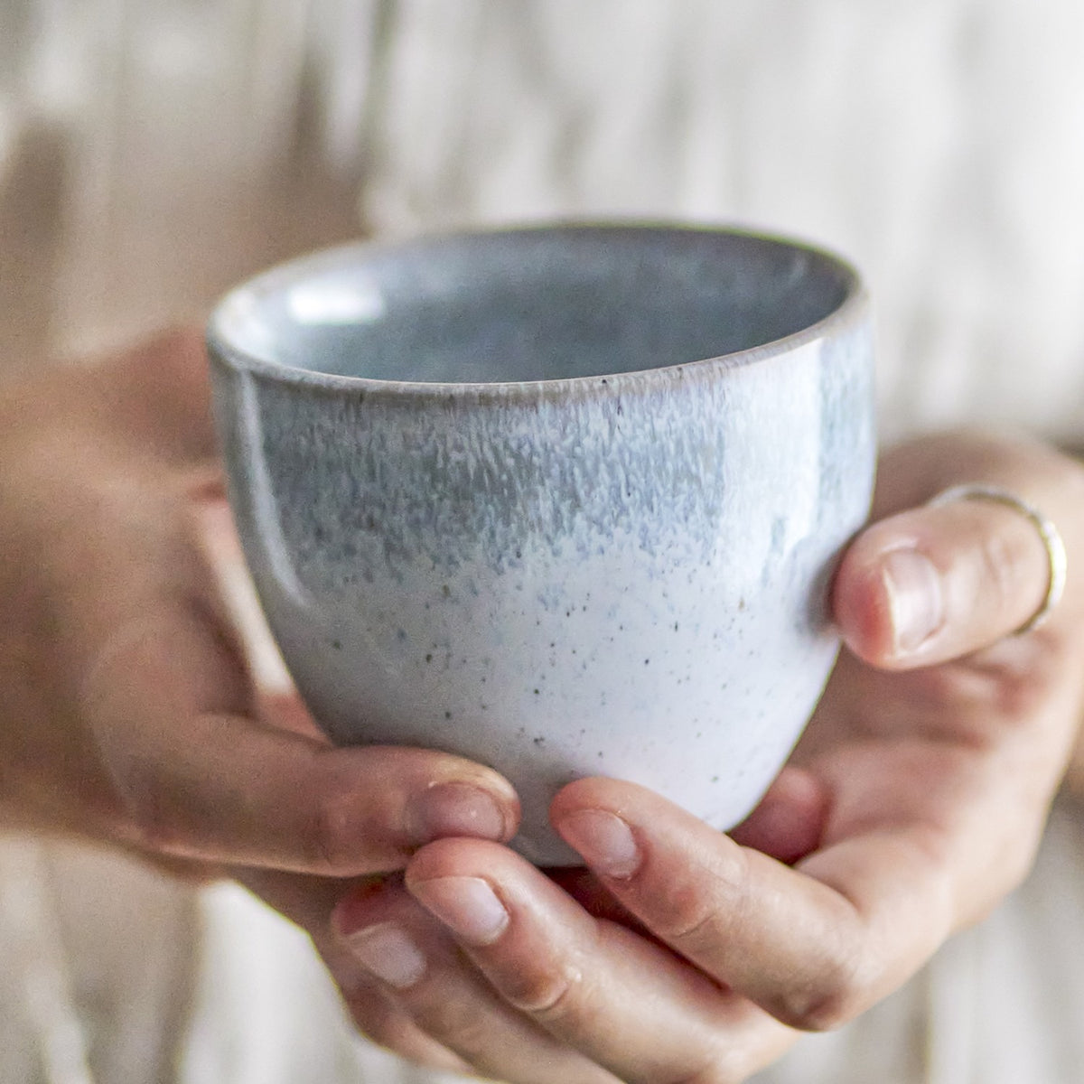 Paula Speckled Stoneware Cup 195ml - Blue
