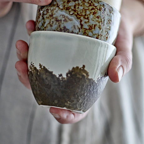 Paula Crackle Stoneware Cup 195ml - Grey