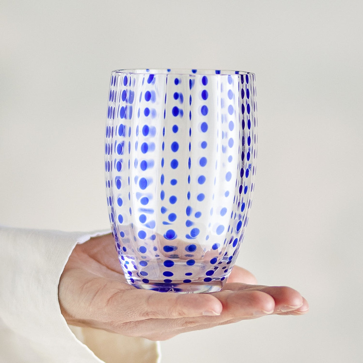 Brinley Dotted Tumblers Set of 4 - Clear