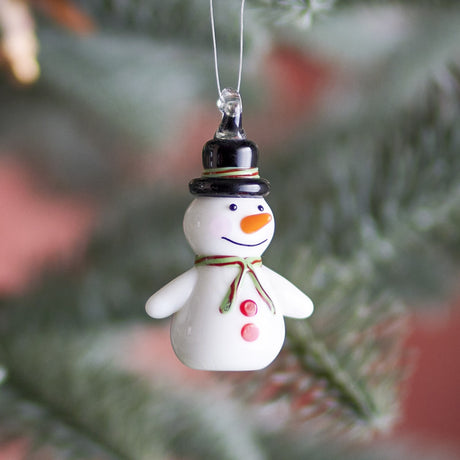 Festive Glass Christmas Tree Decoration - White
