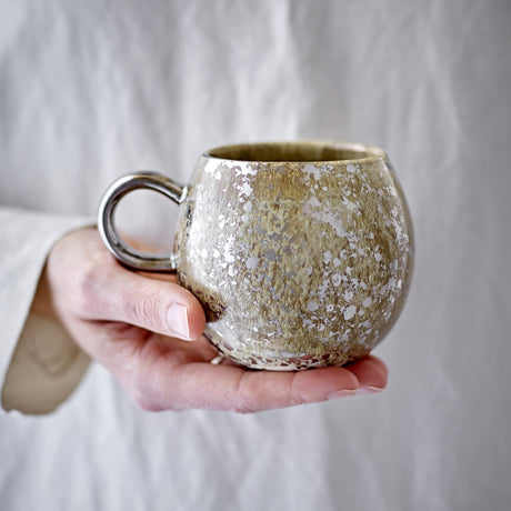 Paula Lustre Stoneware Cup 275ml - Green