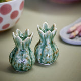 Cyrill Stoneware Salt & Pepper Shakers Set of 2 - Green