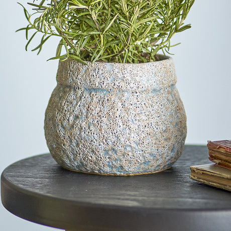 Mayia Speckled Stoneware Plant Pot - Grey