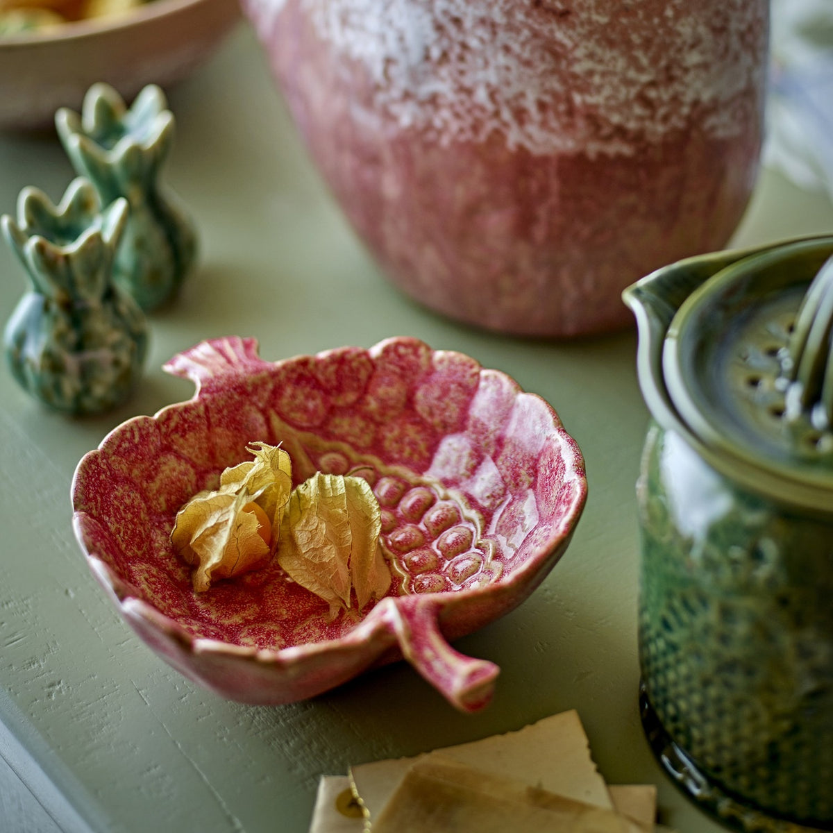 Gideon Stoneware Bowl 17x14cm - Pink
