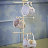 Dean Cast Iron Mug Tree - Yellow