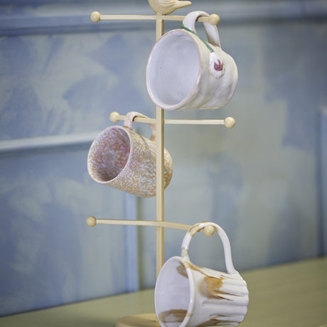 Dean Cast Iron Mug Tree - Yellow