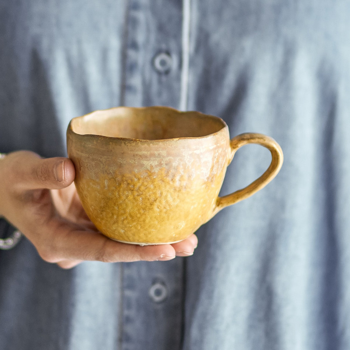 Milani Stoneware Cup 260ml - Yellow